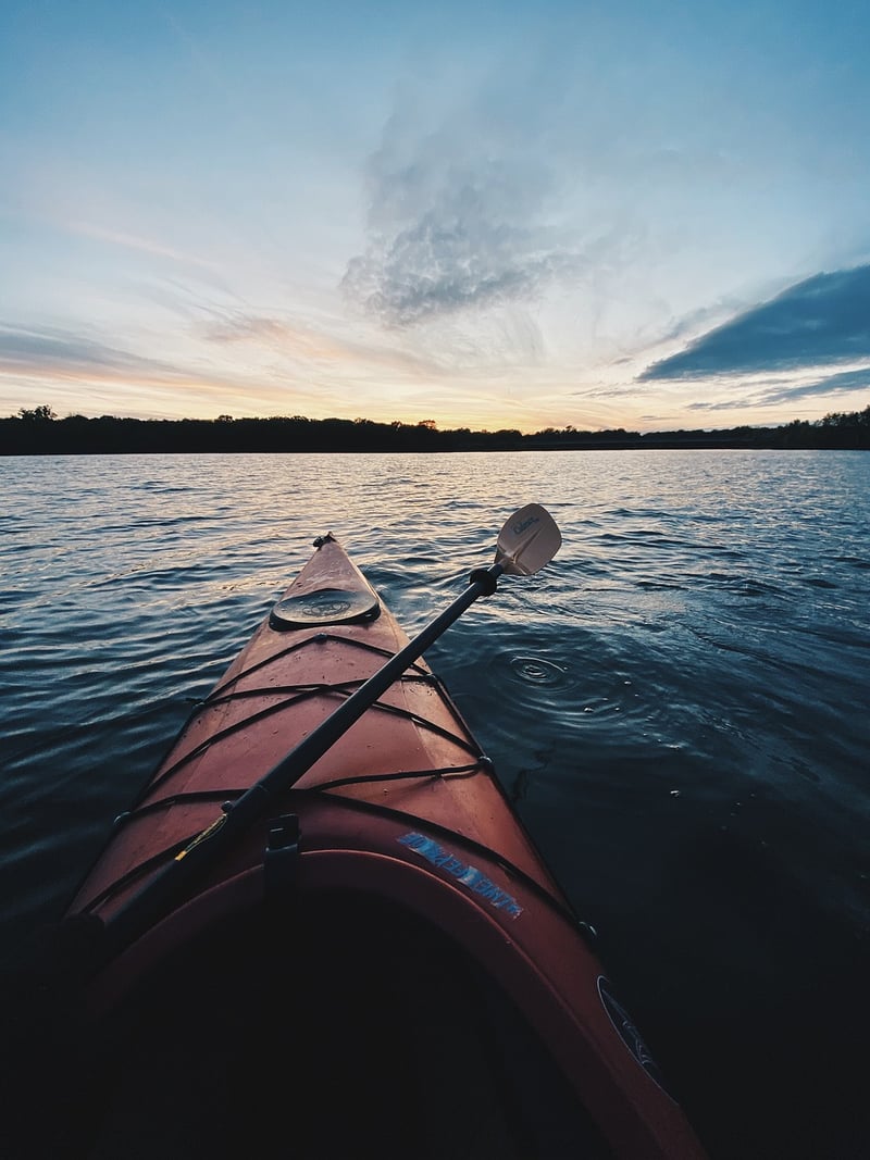 Kayaking on calm waters